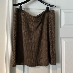 NWOT J.Jill tan/black pattern skirt